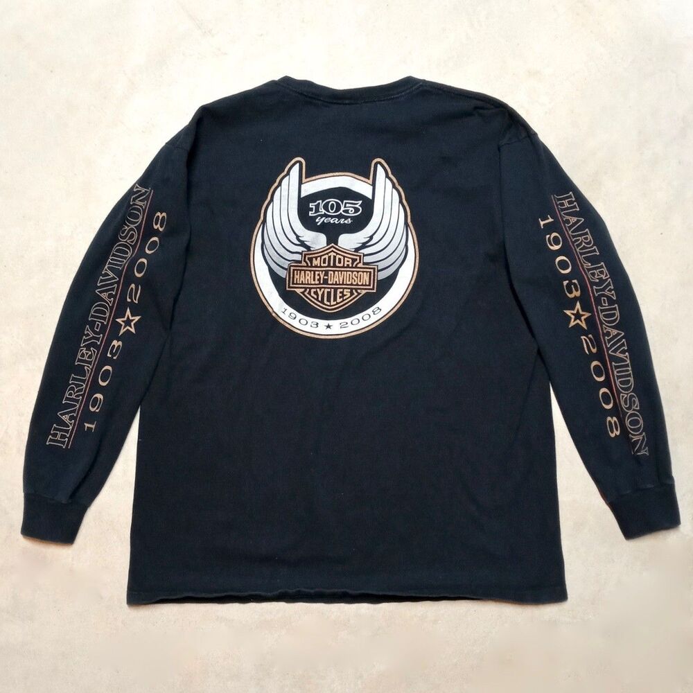 Harley-Davidson 105th Anniversary 1903-2008 Made in USA T-Shirt Size XL